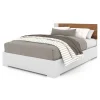 Meuble Meq Double Bed - White Walnut