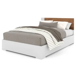 Meuble Meq Double Bed - White Walnut