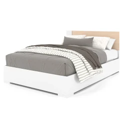 Meuble Meq Twin, Full & Queen Beds>Double Bed - White Natural