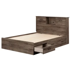 South Shore Double Bed and Headboard Set - Ulysses Fall Oak