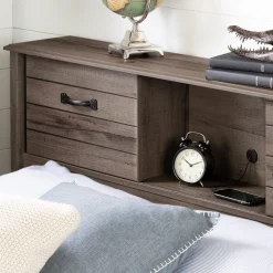 South Shore Double Bed and Headboard Set - Ulysses Fall Oak