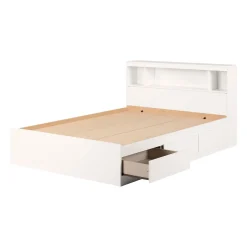 South Shore Twin, Full & Queen Beds>Double Bed and Headboard Set - Fusion Pure White