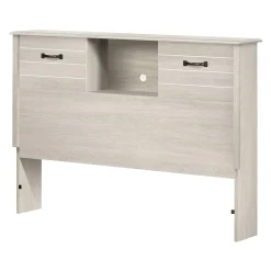 South Shore Twin, Full & Queen Beds>Double Bookcase Headboard - Ulysses Winter Oak