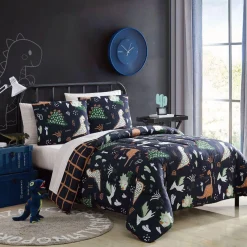 Kids Cathay Home Comforters & Quilts|Full & Queen Size Bedding>Double Comforter Set - Dinosaur