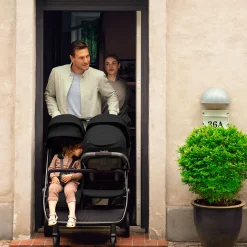 Kids Nuna Double TRVL Stroller - Caviar