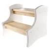 JB Poitras Learning Towers & Step Stools>Double-up Step Stool - White Natural