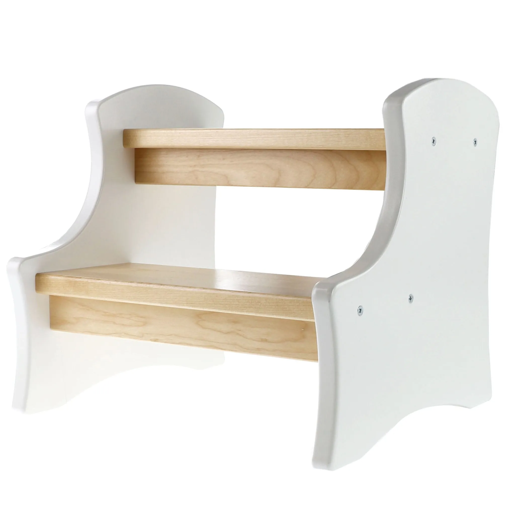 JB Poitras Learning Towers & Step Stools>Double-up Step Stool - White Natural