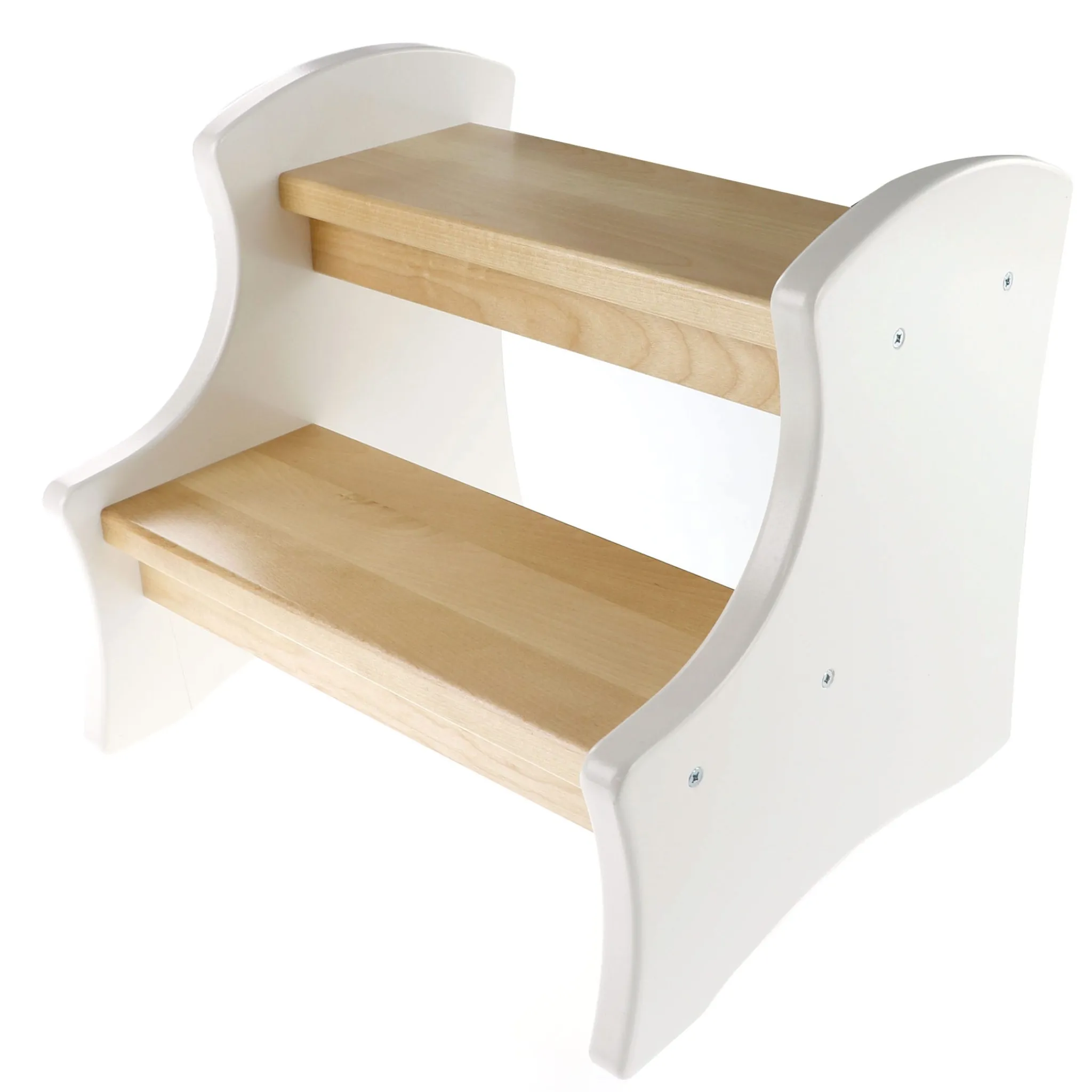 JB Poitras Learning Towers & Step Stools>Double-up Step Stool - White Natural