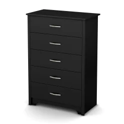 South Shore 5-Drawer Chest - Fusion Pure Black