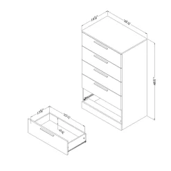 South Shore 5-Drawer Chest - Step One Essential Winter Oak