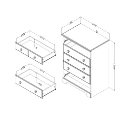 South Shore 5-Drawer Chest - Summer Breeze Blueberry