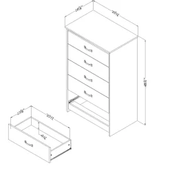 South Shore 5-Drawer Chest - Tassio Nordik Oak