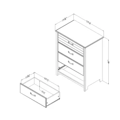 South Shore 4-Drawer Chest - Ulysses Blueberry