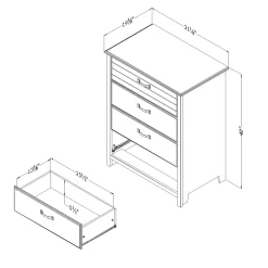 South Shore 4-Drawer Chest - Ulysses Blueberry