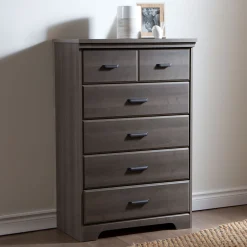 South Shore 5-Drawer Chest - Versa Gray Maple