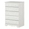 South Shore Storage Furniture>5-drawer chest Summer Breeze - White Pine