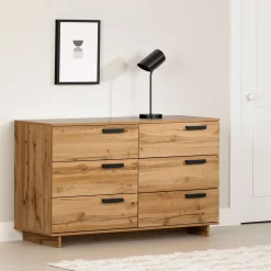 South Shore 6-Drawer Double Dresser - Cavalleri Nordik Oak