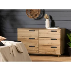 South Shore 6-Drawer Double Dresser - Cavalleri Nordik Oak
