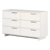 South Shore Storage Furniture>6-Drawer Double Dresser - Cavalleri Pure White
