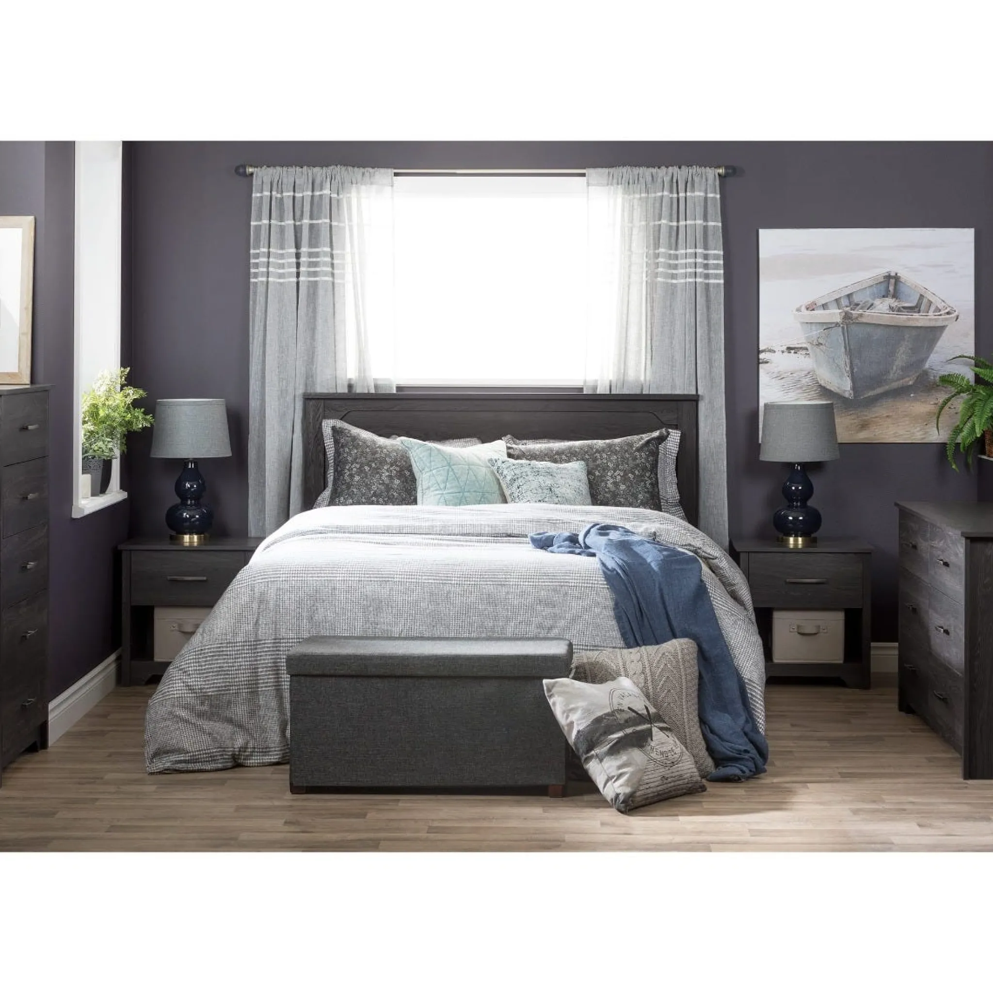South Shore Storage Furniture>6-Drawer Double Dresser - Fusion Gray Oak