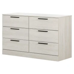 South Shore 6-Drawer Double Dresser - Step One Essential Winter Oak