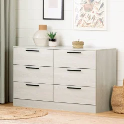 South Shore 6-Drawer Double Dresser - Step One Essential Winter Oak