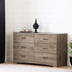 South Shore 6-Drawer Double Dresser - Step One Weathered Oak