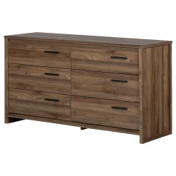 South Shore 6-Drawer Double Dresser - Tao Natural Walnut