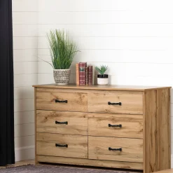 South Shore 6-Drawer Double Dresser - Tassio Nordik Oak