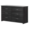 South Shore Storage Furniture>6-Drawer Double Dresser - Tassio Gray Oak