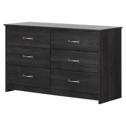 South Shore Storage Furniture>6-Drawer Double Dresser - Tassio Gray Oak