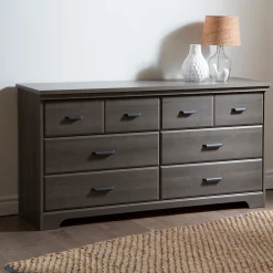 South Shore Storage Furniture>6-Drawer Double Dresser - Versa Gray Maple