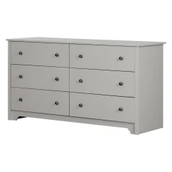 South Shore 6-Drawer Double Dresser - Vito Soft Gray