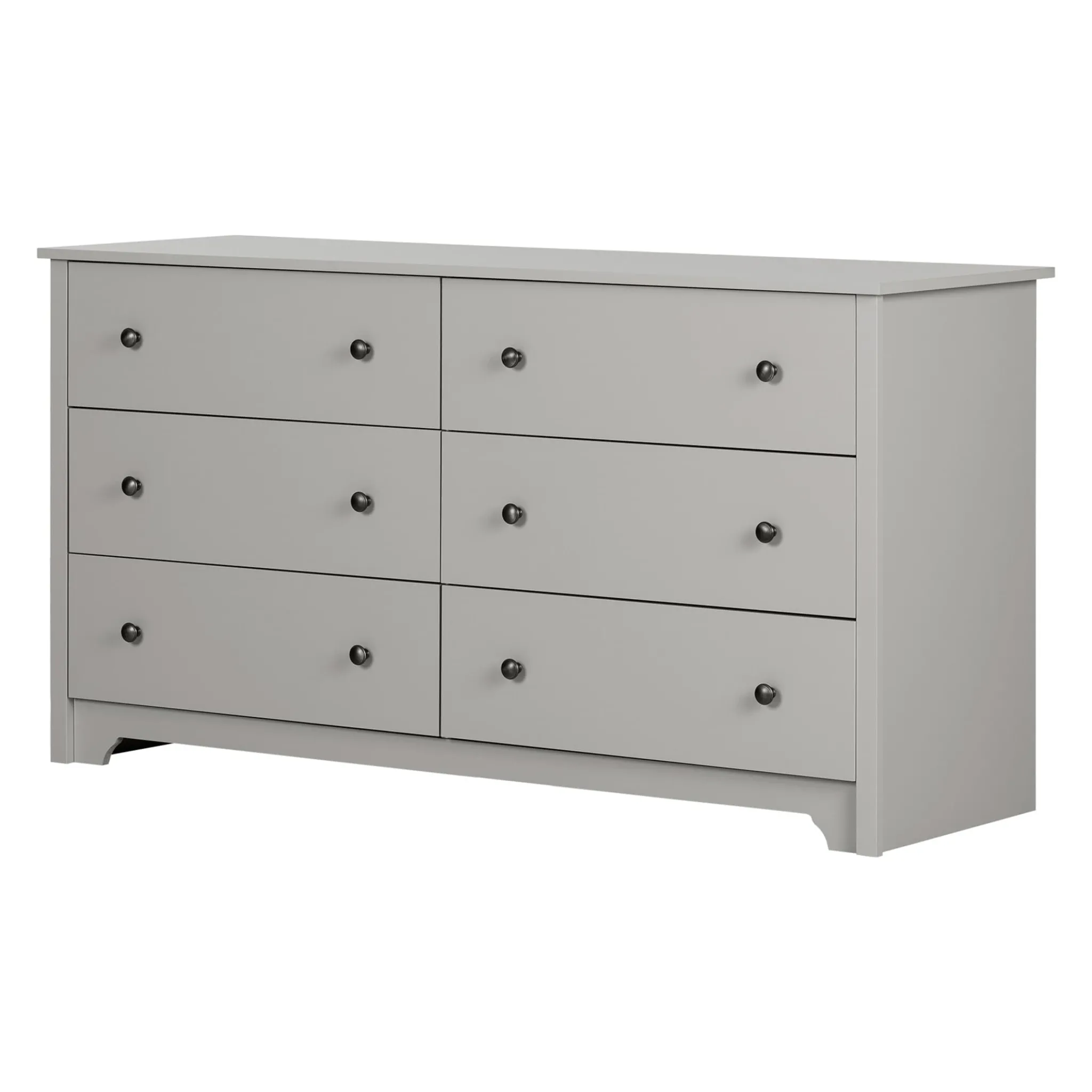 South Shore 6-Drawer Double Dresser - Vito Soft Gray