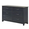 South Shore Storage Furniture>6-Drawer Double Dresser Ulysses - Blueberry