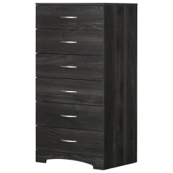 South Shore Storage Furniture>6-drawer lingerie chest - Step One Gray Oak