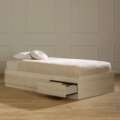 South Shore Twin, Full & Queen Beds>3-Drawer Mates Bed - August Bleached Oak