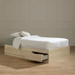 South Shore 3-Drawer Mates Bed - Noah Bleached Oak