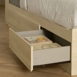 South Shore 3-Drawer Mates Bed - Noah Bleached Oak