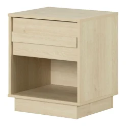 South Shore Nightstands>1-Drawer Nightstand - August Bleached Oak