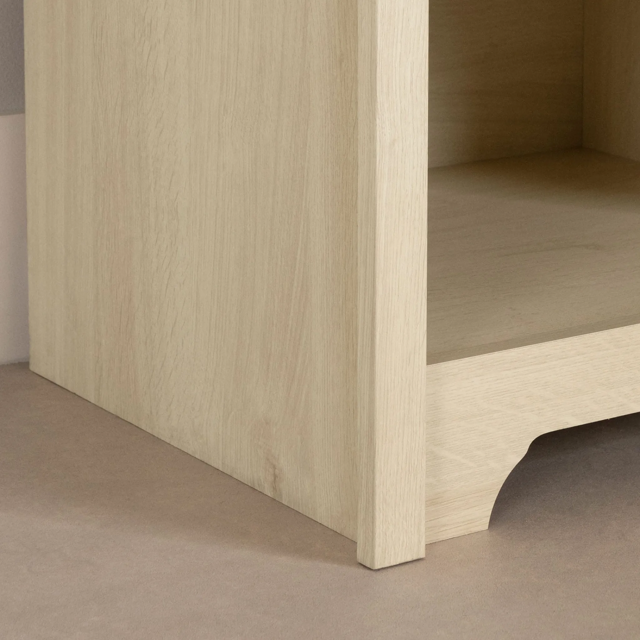 South Shore Nightstands>1-Drawer Nightstand - Fusion Bleached Oak
