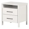 South Shore Nightstands>2-Drawer Nightstand - Gravity Pure White