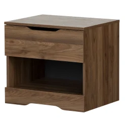 South Shore 1-Drawer Nightstand - Holland Natural Walnut