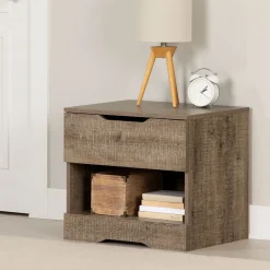 South Shore Nightstands>1-Drawer Nightstand - Holland Weathered Oak