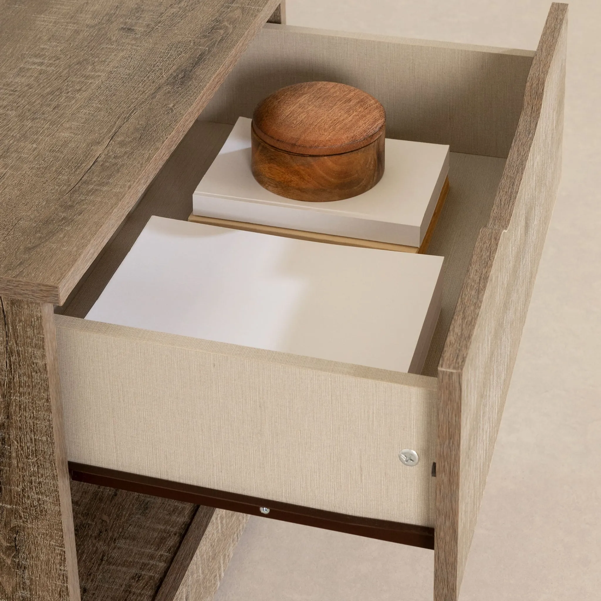 South Shore Nightstands>1-Drawer Nightstand - Holland Weathered Oak