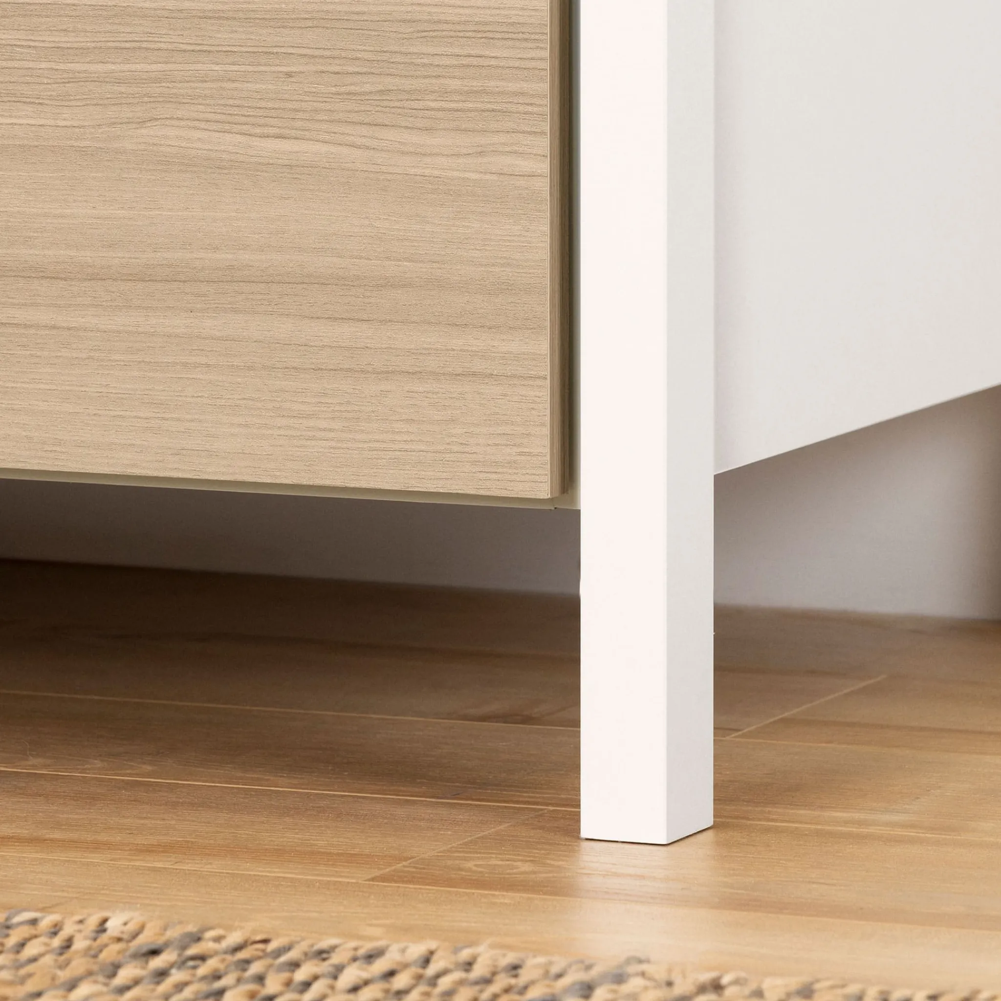 South Shore 2-Drawer Nightstand - Munich White and Soft Elm