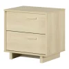 South Shore Nightstands>2-Drawer Nightstand - Noah Bleached Oak