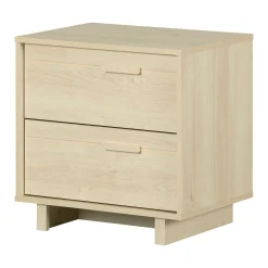 South Shore Nightstands>2-Drawer Nightstand - Noah Bleached Oak