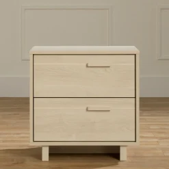 South Shore Nightstands>2-Drawer Nightstand - Noah Bleached Oak