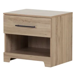 South Shore 1-Drawer Nightstand - Primo Rustic Oak